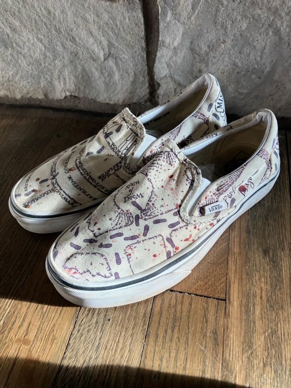 Vans x Harry Potter Slip On Marauder's Map Sneakers Shoes *RARE & LIMITED*